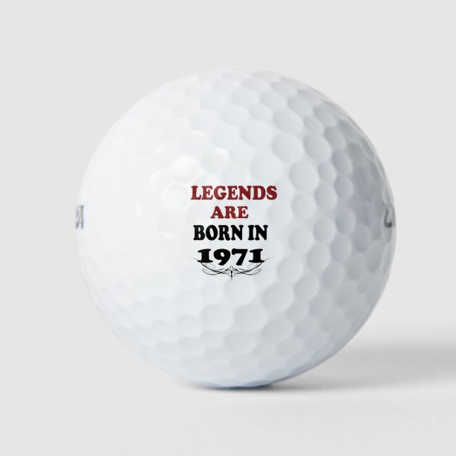 LEGENDS AGRE BORN IN 1971 GOLF BALLS (Front)