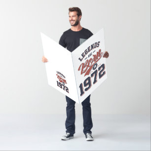 Legends Are Born in 1972 Birthday Gift Card