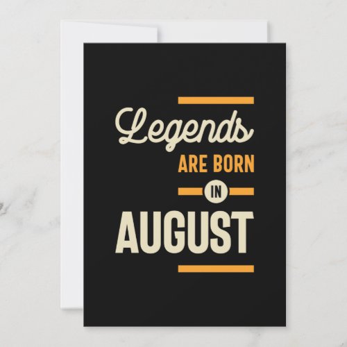 Legends are Born in August _ August Birthday Thank You Card