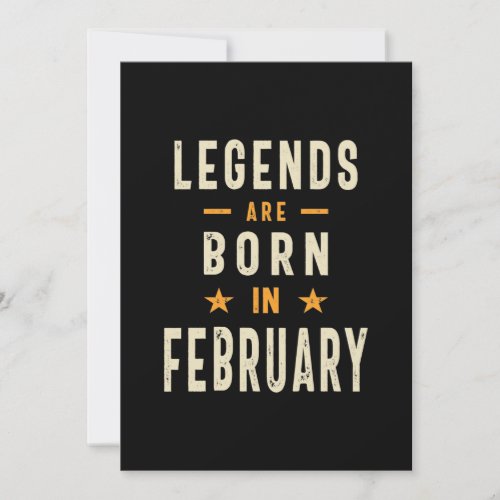 Legends are Born in February _ February Birthday Thank You Card