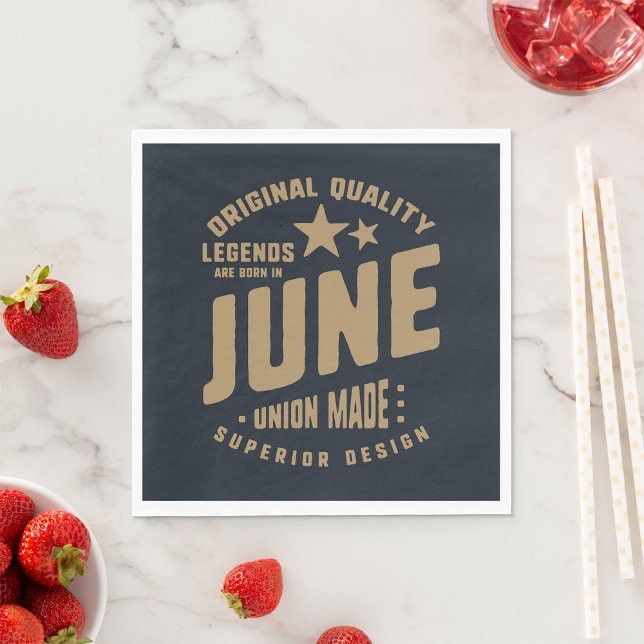 Legends Are Born in June Original Quality Napkins (Creator Uploaded)