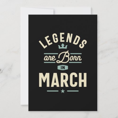 Legends are Born in March _ March Birthday Thank You Card