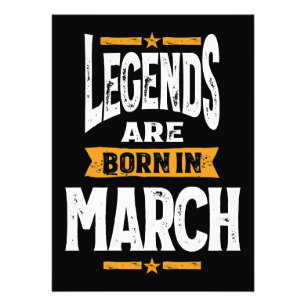 Legends Are Born In March Photo Print