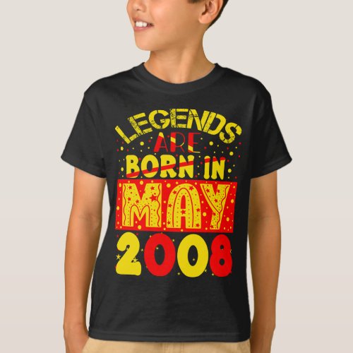 Legends Are Born In May 2008 T_Shirt