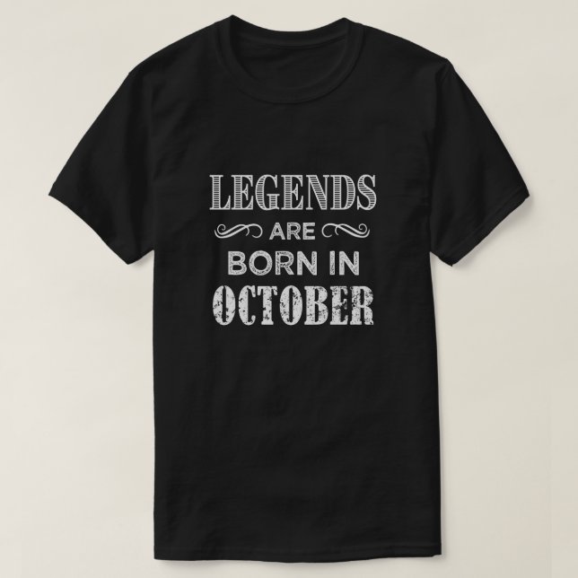 Legends are born in October mens shirt (Design Front)