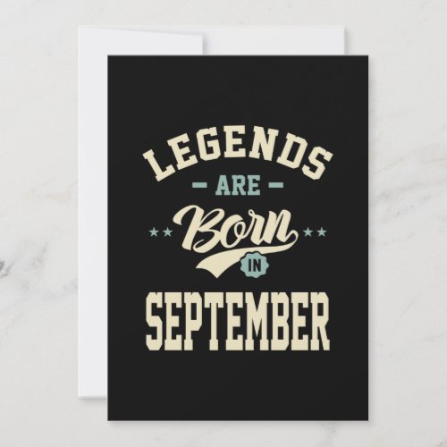 Legends are Born in September _ September Birthday Thank You Card