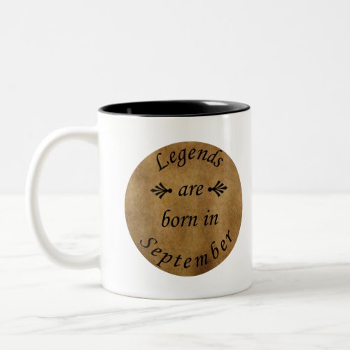 legends are born in september vintage birthday Two_Tone coffee mug