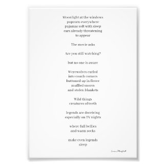 Legends are Deceiving 5x7 Literary Poetry Print