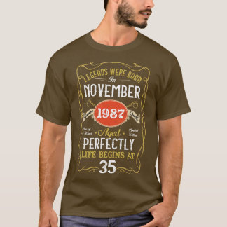 Legends Born In November 1987 35th Birthday 35 Yea T-Shirt