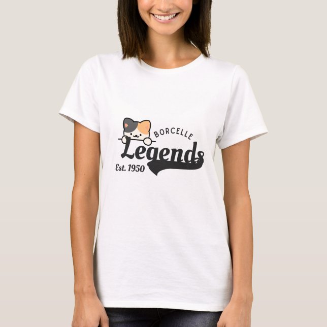Legends & cute cat design t-shirt (Front)