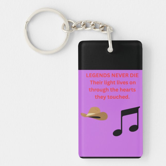 LEGENDS NEVER DIE KEYCHAIN (Front)