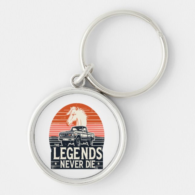 Legends never die keychain (Front)