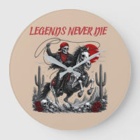LEGENDS NEVER DIE – Skeleton Cowboy Riding Horse 