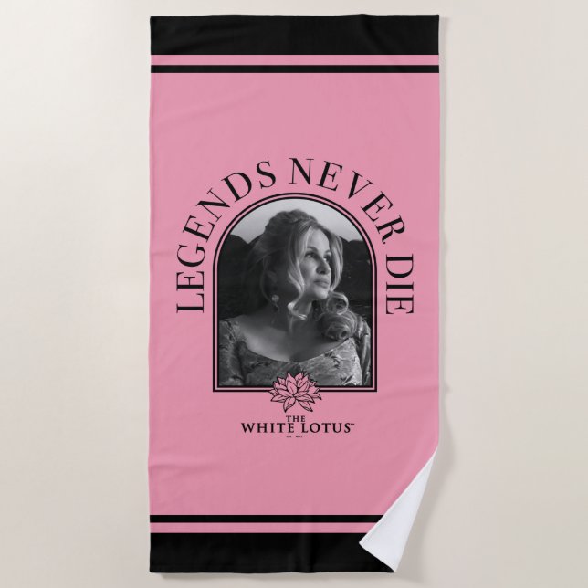 Legends Never Die - The White Lotus Beach Towel (Front)