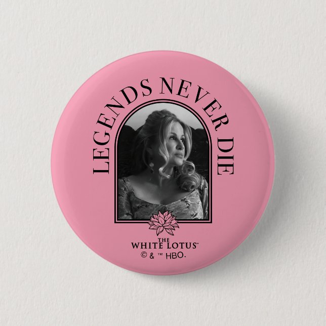 Legends Never Die - The White Lotus Button (Front)