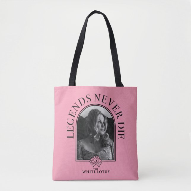 Legends Never Die - The White Lotus Tote Bag (Front)