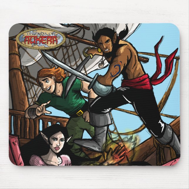 Legends of Aukera V2 design mouse pad (Front)