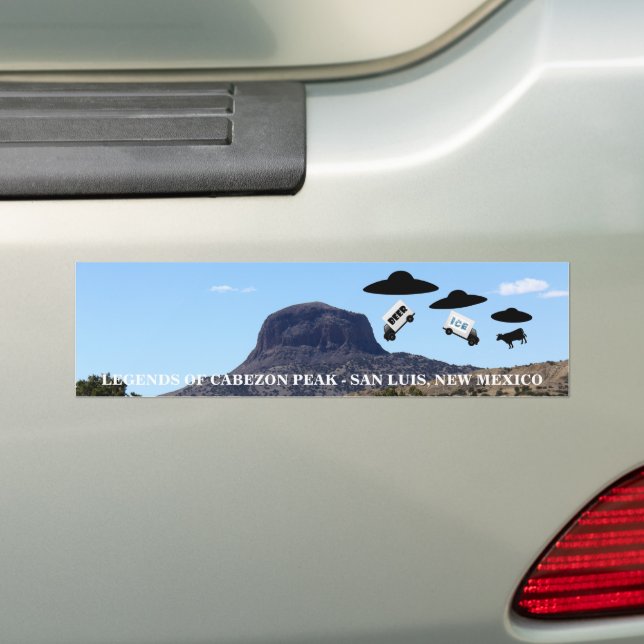 LEGENDS OF CABEZON PEAK - SAN LUIS, NEW MEXICO BUMPER STICKER (On Car)