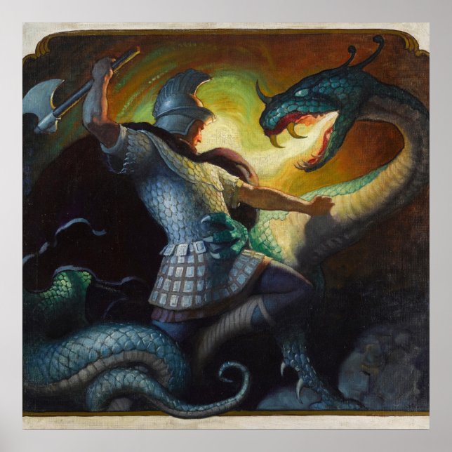 Legends of Charlemagne by Newell Convers Wyeth Poster (Front)