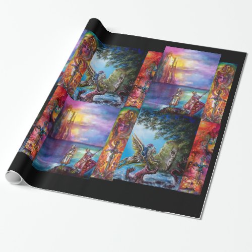 LEGENDS OF MAGIC  MYSTERYANGELICA AND SEA DRAGON WRAPPING PAPER