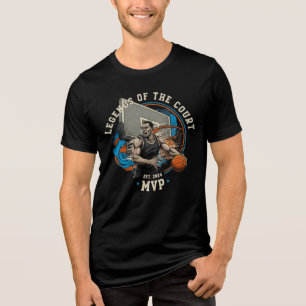 Legends of the Court –MVP Basketball Artwork tshit Tri-Blend Shirt