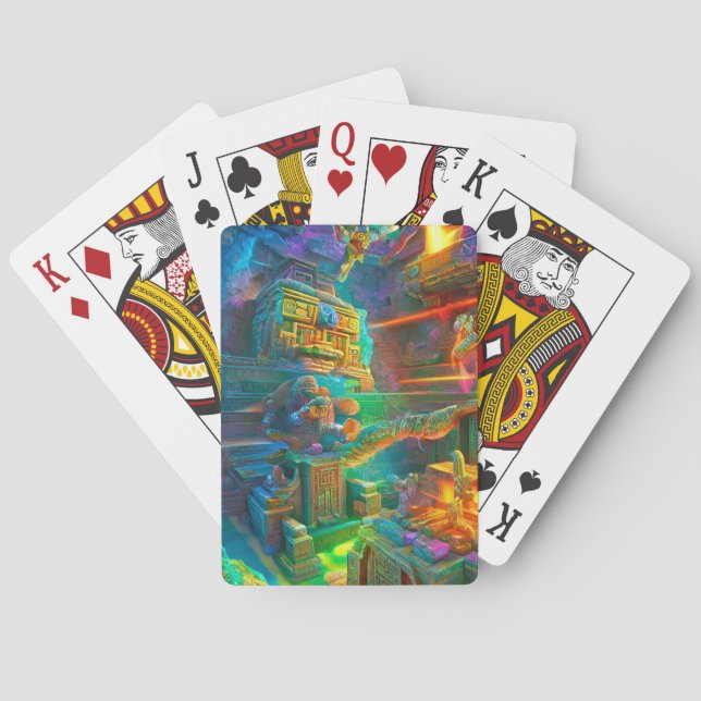 Legends of the Hidden Temple #6 Poker Cards (Back)