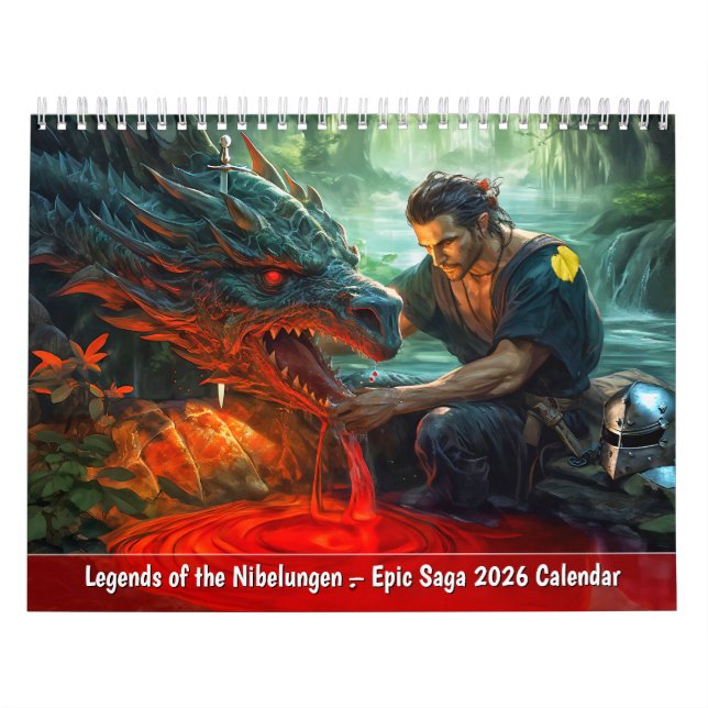 Legends of the Nibelungen Epic Saga 2026 Calendar (Cover)