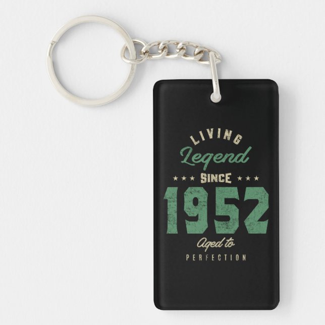Legends Since 1952 Birthday Gift Keychain (Front)