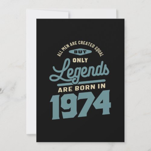 Legends Since 1974 Birthday Gift Thank You Card