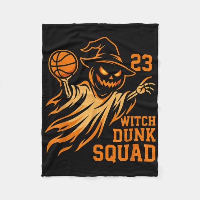 Legends Wear 23 Halloween Witch Dunk Squad Basketb Fleece Blanket (Front)
