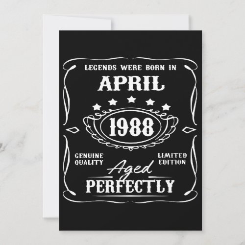 legends were born in april 1988 birthday t_shirts card