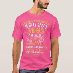 Legends Were Born In August 1963 59 Years Old 59th T-Shirt
