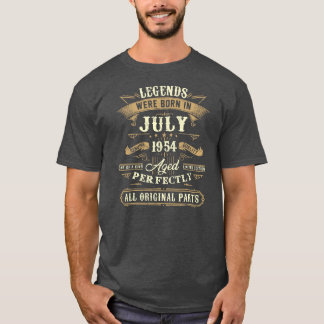 Legends Were Born In July 1954 68th Birthday 68 T-Shirt