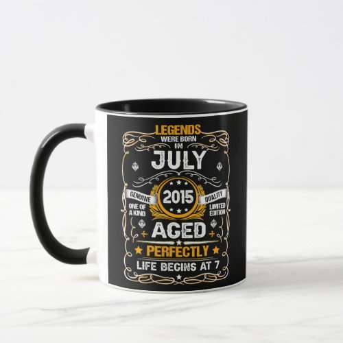 Legends Were Born In July 2015 7th Birthday 7 Mug