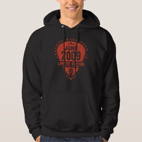 Legends Were Born In June 2009  Guitar Hoodie