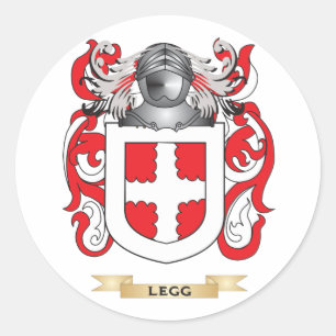 Legg Coat of Arms (Family Crest) Classic Round Sticker