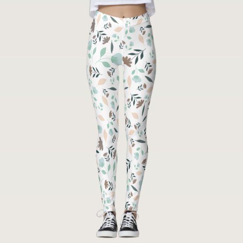 Legging Blue floral pattern