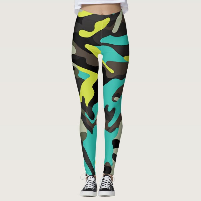 Legging Camo ideal for yoga or fitness (Front)