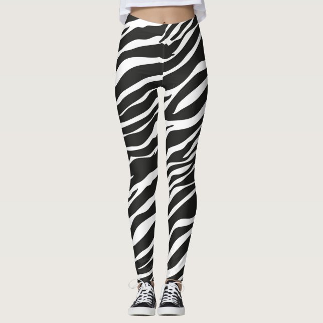 Legging Zebra, Animal Legging for Women (Front)