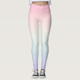 Pastel Ombre Leggings - Green to Yellow Gradient