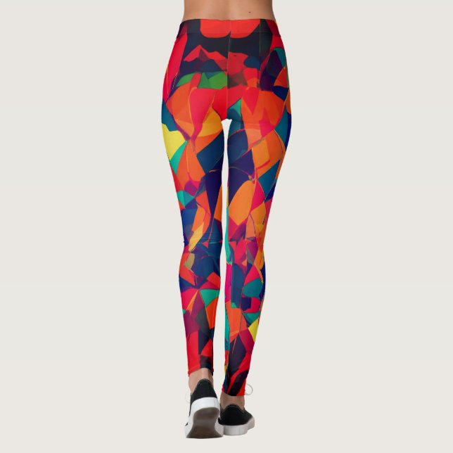 Leggings Abstract colorful design (Back)
