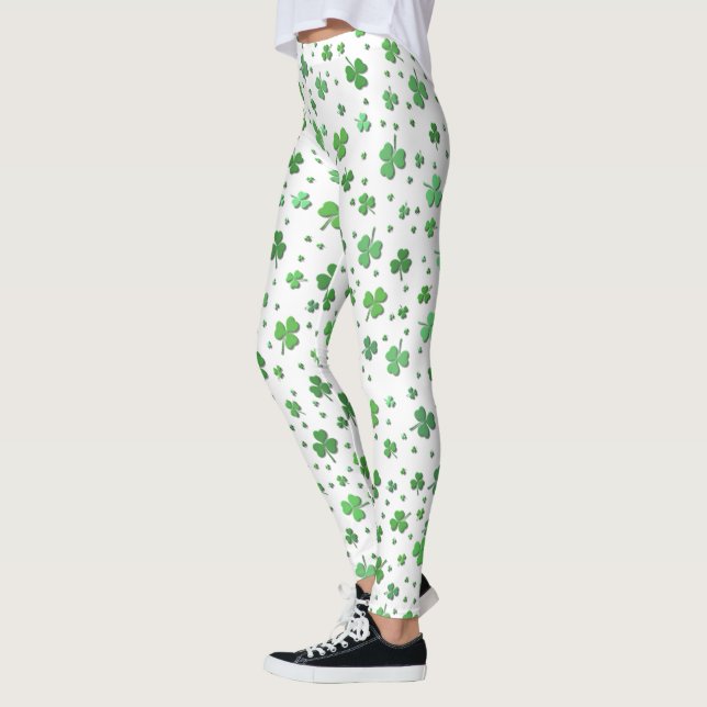 Leggings - All Over - Showers of Shamrocks (Left)