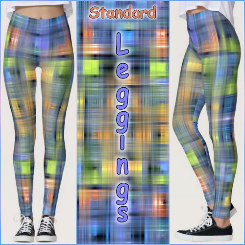 LEGGINGS _ Blue Abstract Design