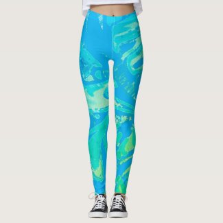 Leggings Blue Wave