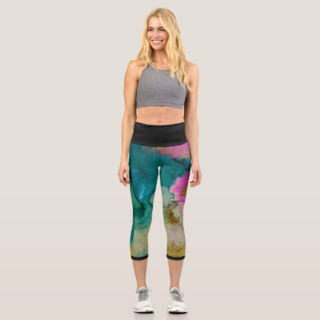 Leggings Capri Legging Artistic by Lyla FERRARIS (Front)