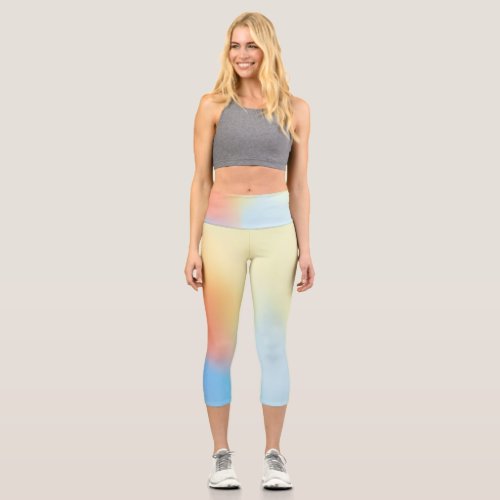 Leggings Capri Leggins Yoga gradient colors minima