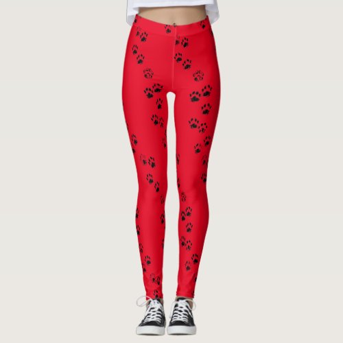 LEGGINGS _CAT or DOG PAW PRINTSTRACKS