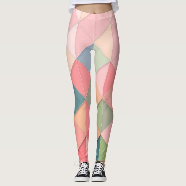 leggings colorful geometry (Front)