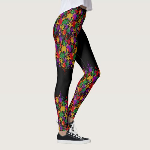 Leggings Colorful Paintball Splotches