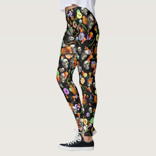 Leggings _ Creepy Halloween Confetti